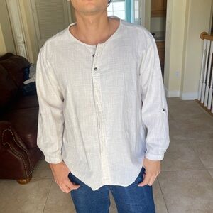 Men's White Casual Shirt